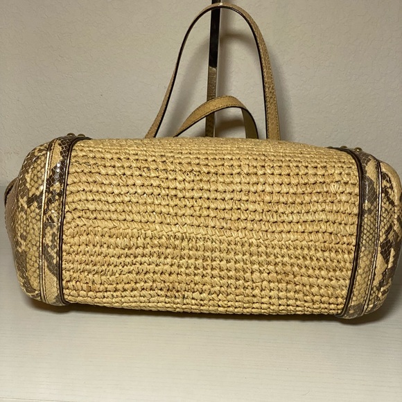 Coach-Weave & Python-Shoulder Bag (0158) - Picture 5 of 6